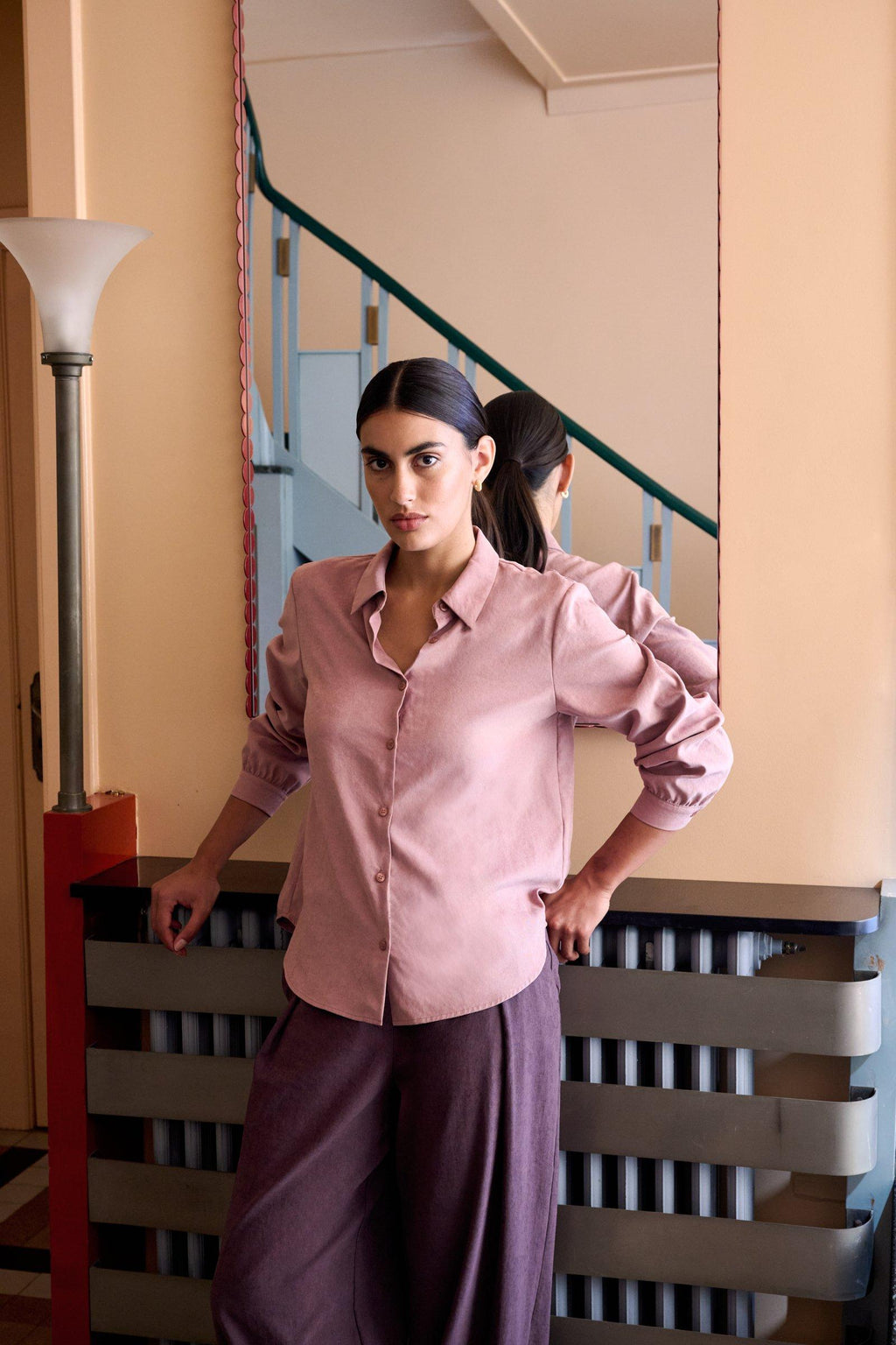 Blouses lange mouw roze Mayerline