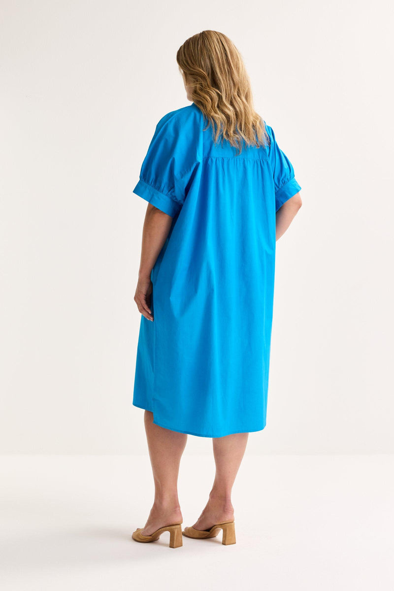 Jurken korte mouw blauw Mayerline