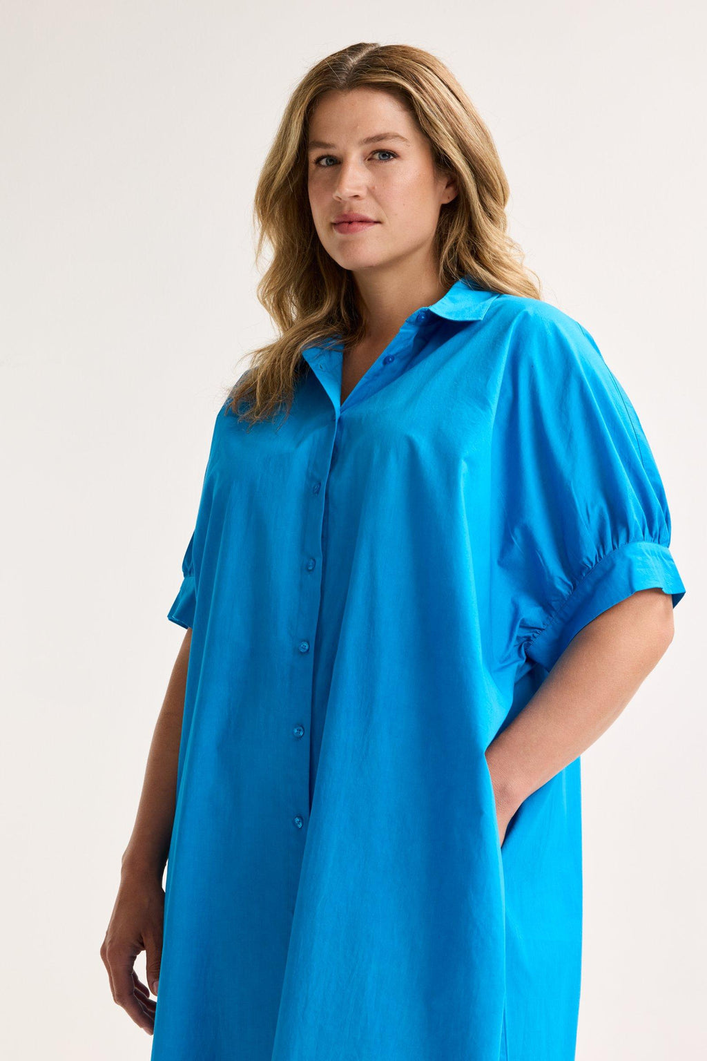 Jurken korte mouw blauw Mayerline