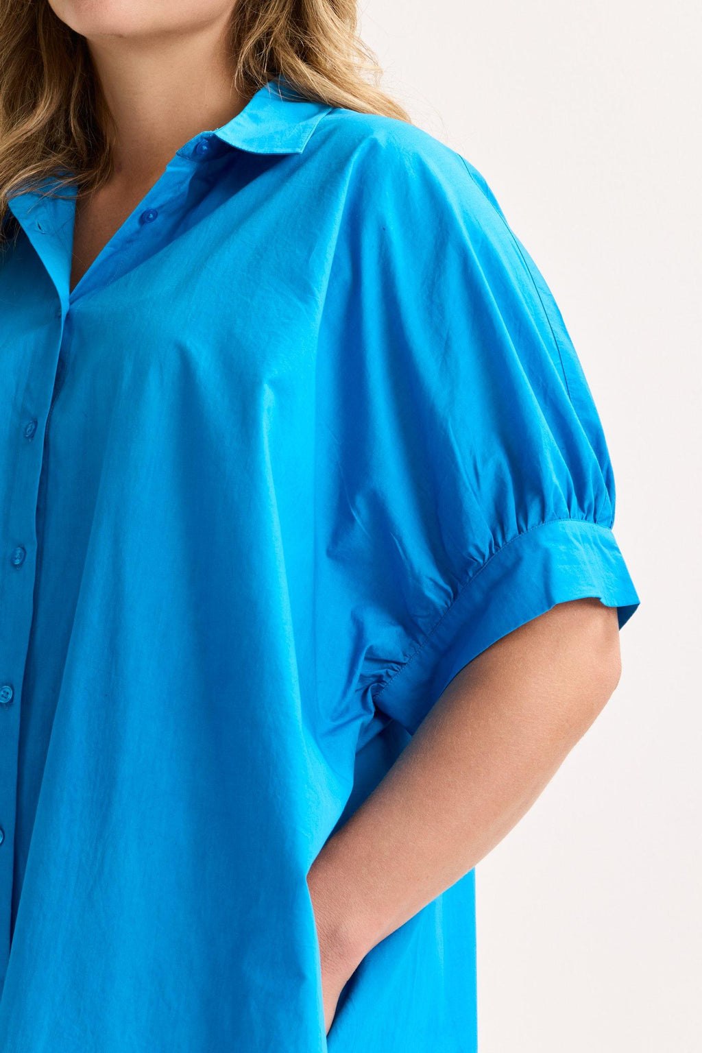 Jurken korte mouw blauw Mayerline