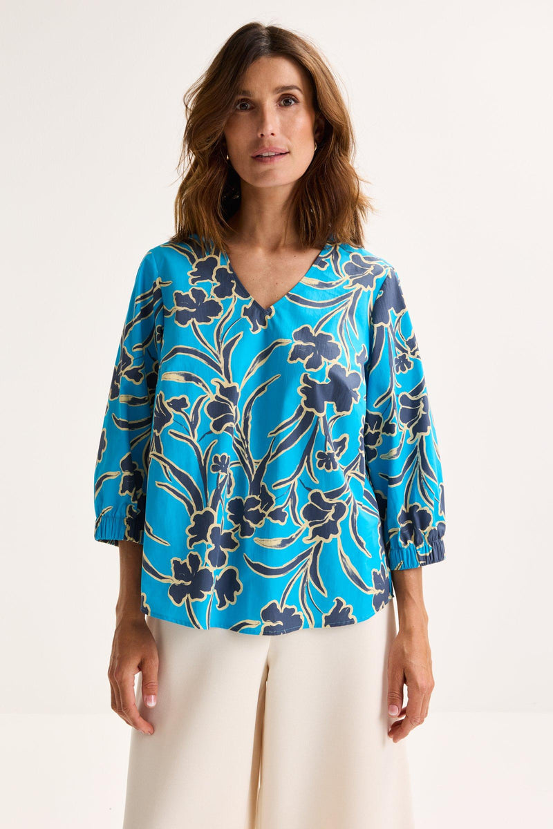 Blouses lange mouw blauw Mayerline