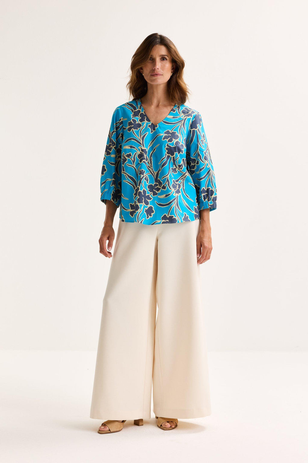 Blouses lange mouw blauw Mayerline