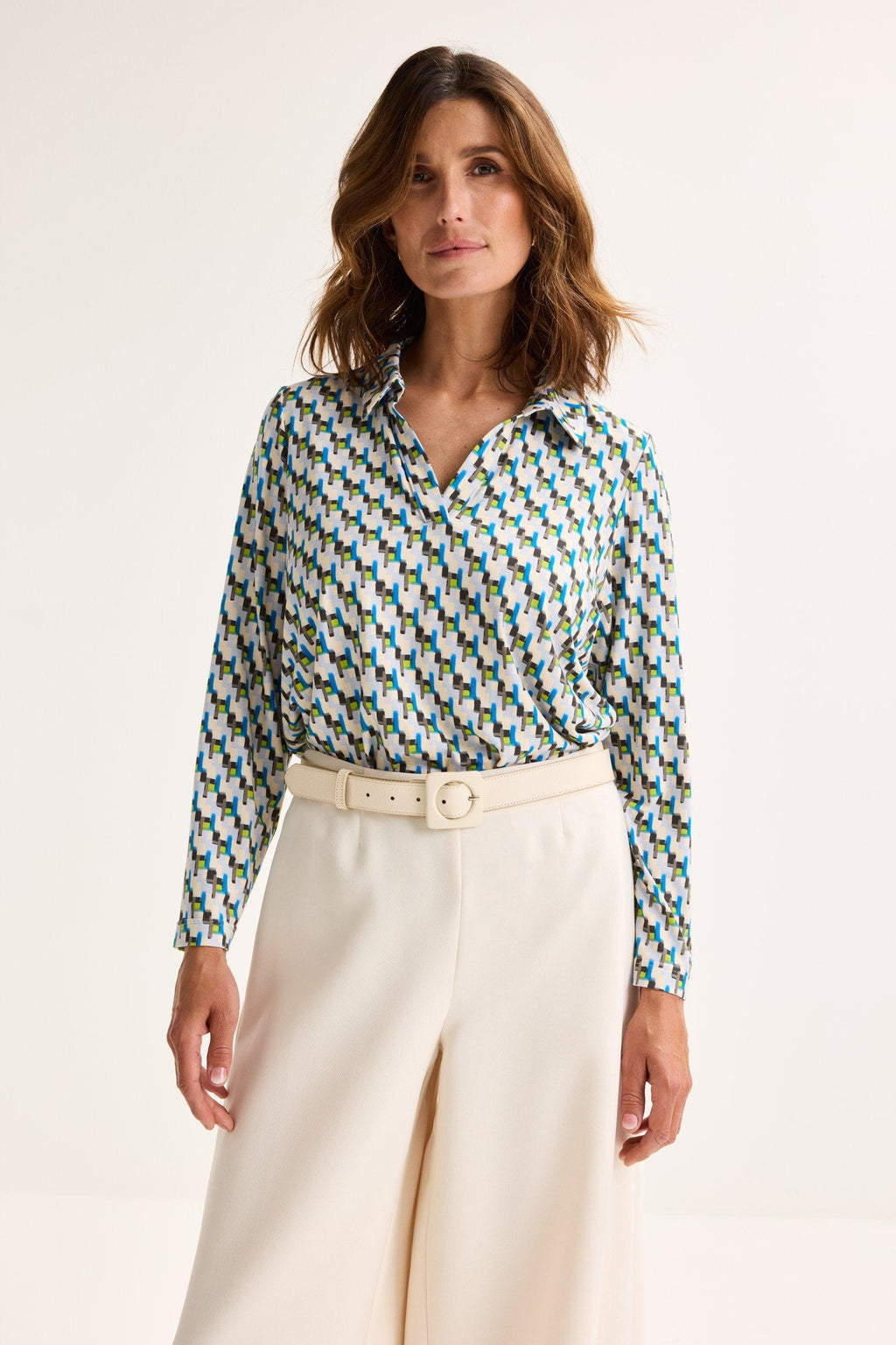 Blouses lange mouw blauw Mayerline