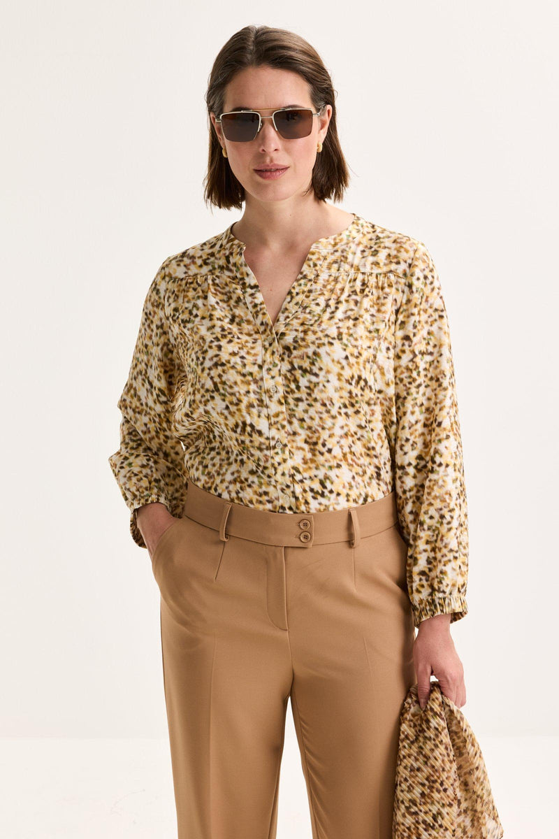 Blouses lange mouw beige Mayerline