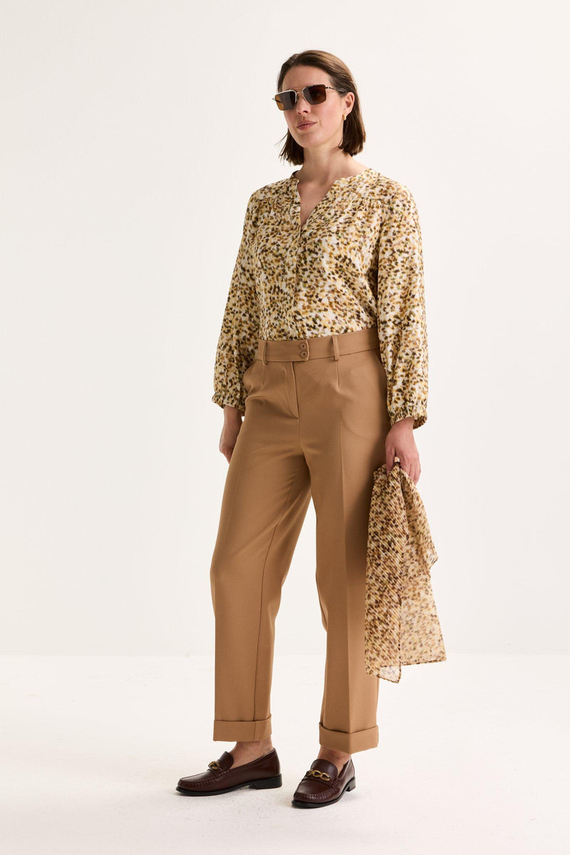 Blouses lange mouw beige Mayerline