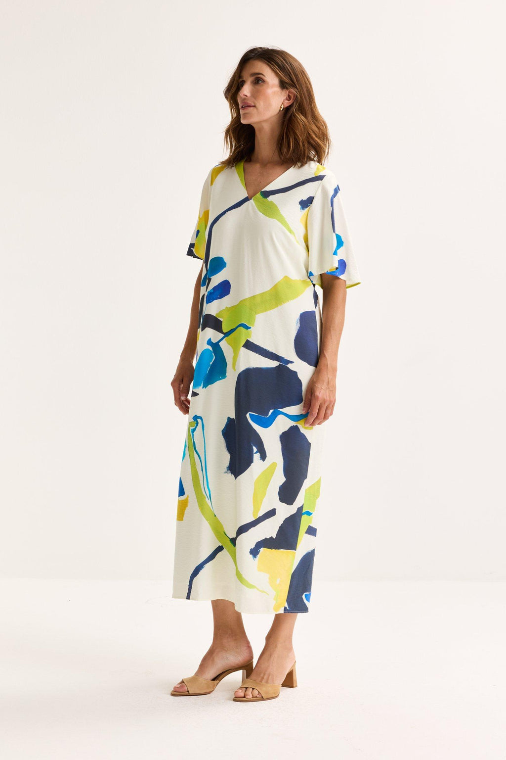 Jurken korte mouw wit Mayerline