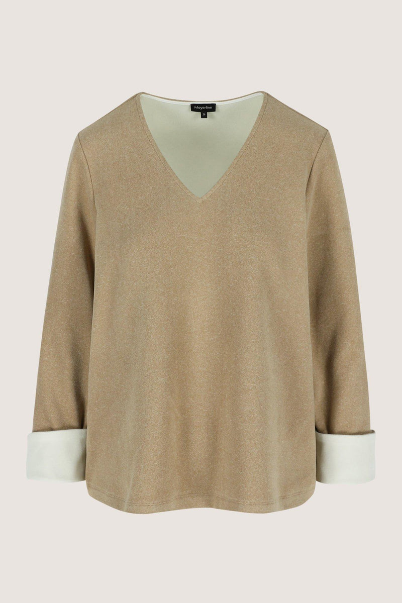 Blouses lange mouw beige Mayerline