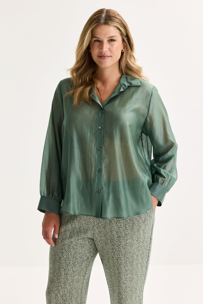 Blouses lange mouw groen Mayerline