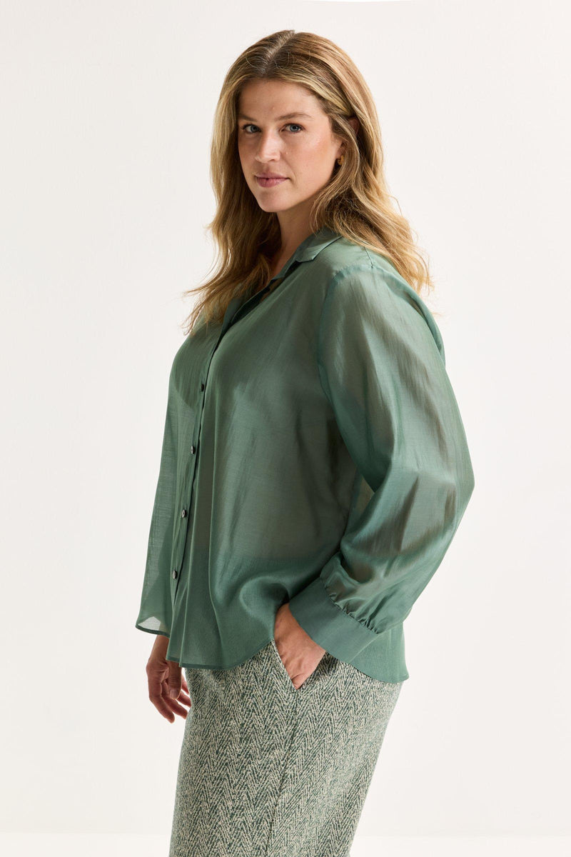 Blouses lange mouw groen Mayerline