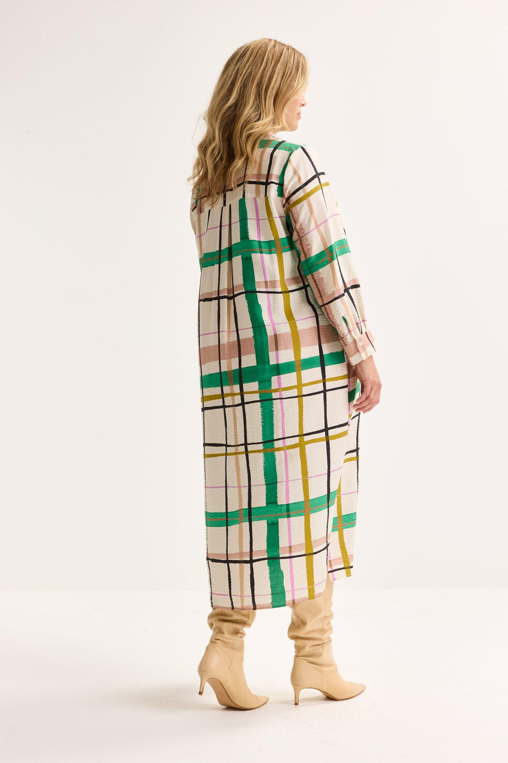 Jurken lange mouw beige Mayerline