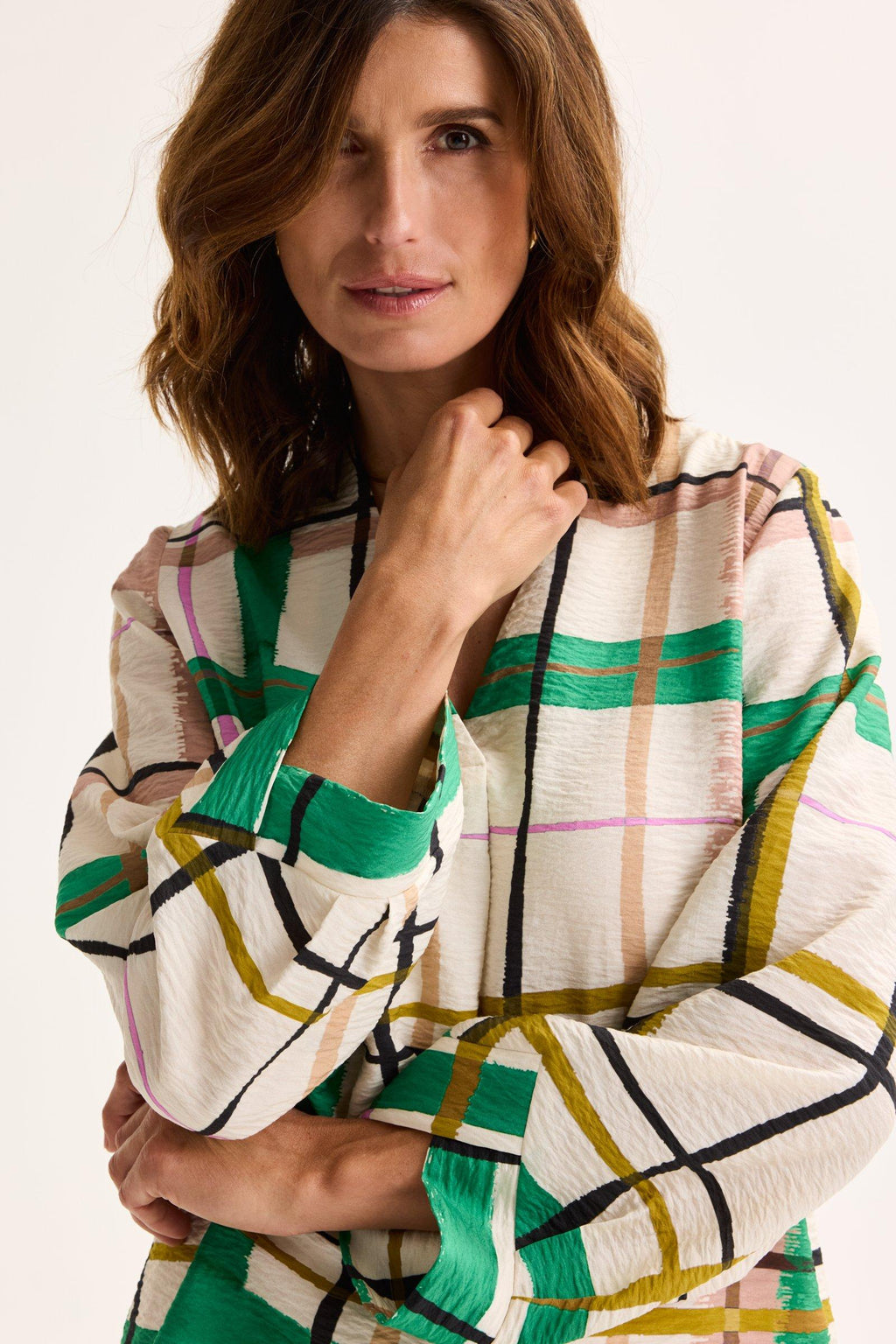 Blouses lange mouw beige Mayerline