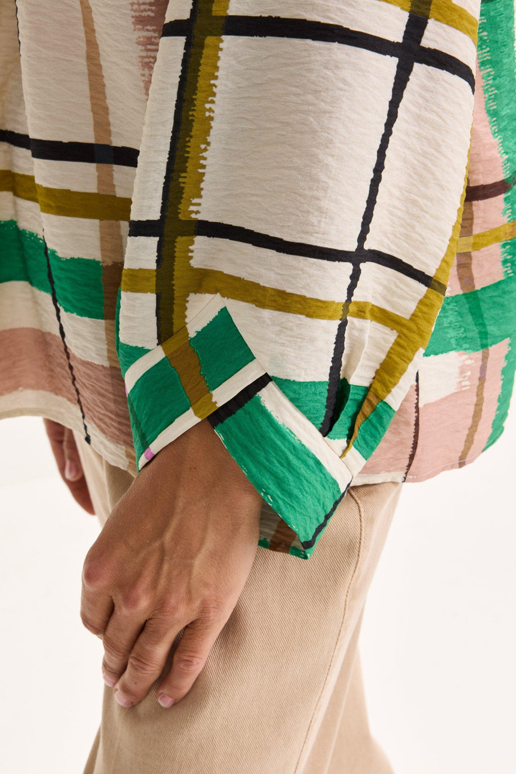 Blouses lange mouw beige Mayerline