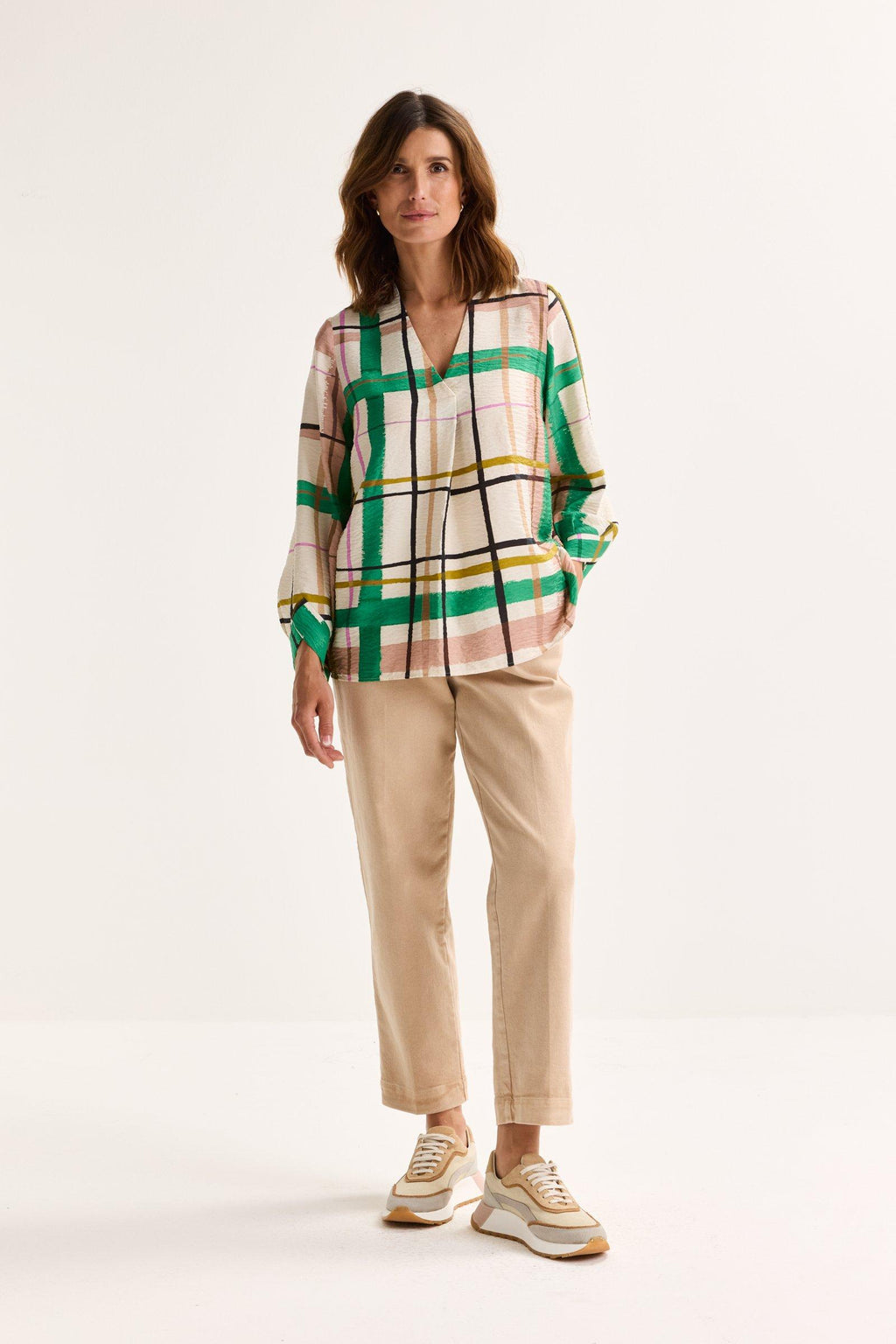 Blouses lange mouw beige Mayerline