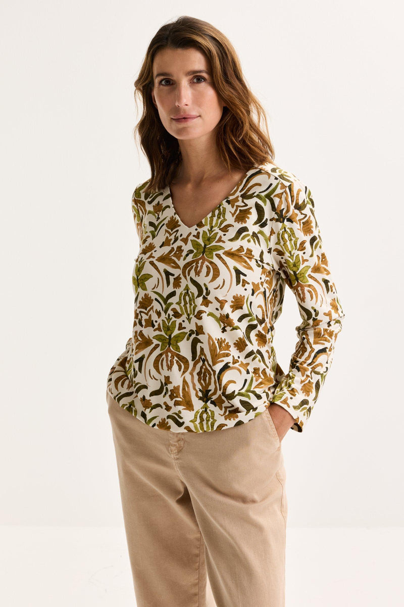 Blouses lange mouw beige Mayerline