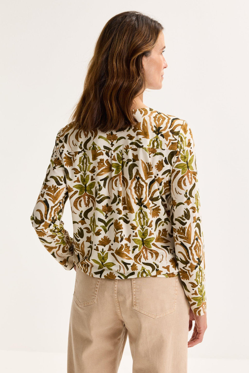 Blouses lange mouw beige Mayerline