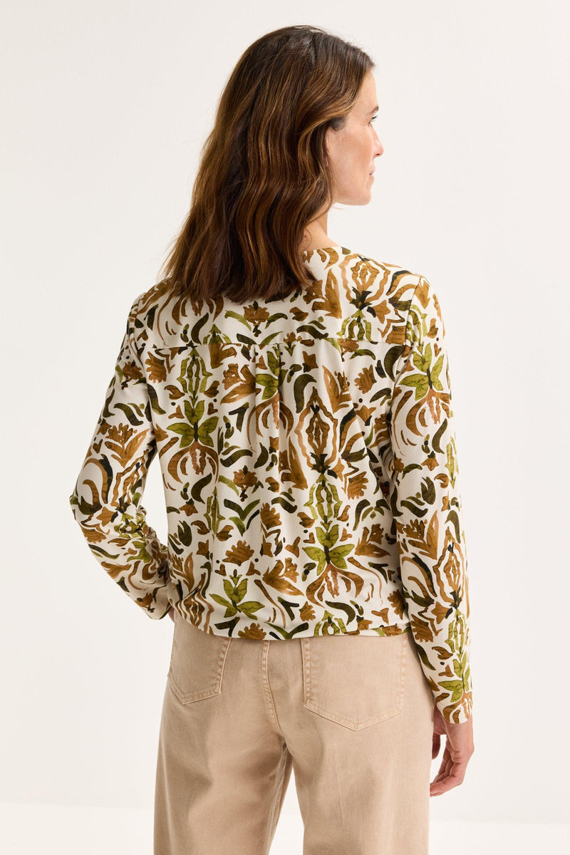 Blouses lange mouw beige Mayerline