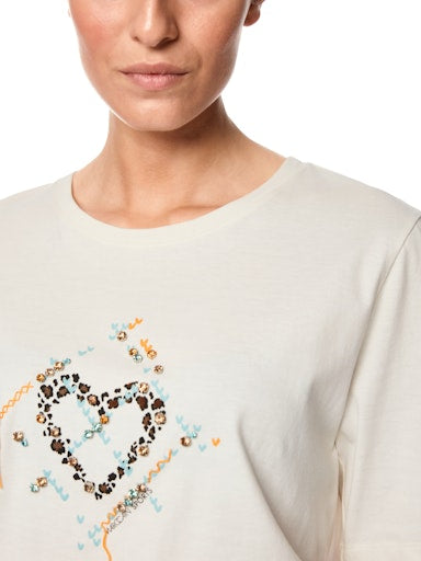 T-shirts korte mouw wit Marc Cain Sports