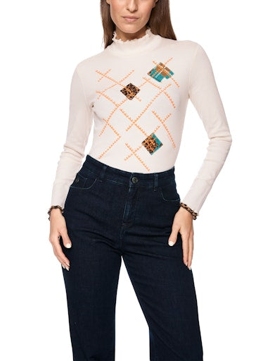 T-shirts lange mouw wit Marc Cain Sports