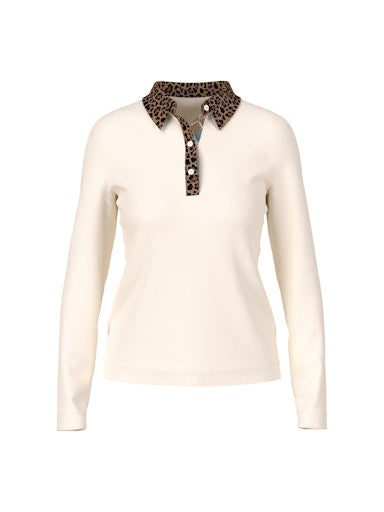 Polo's lange mouw wit Marc Cain Sports