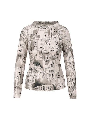 T-shirts lange mouw grijs Marc Cain