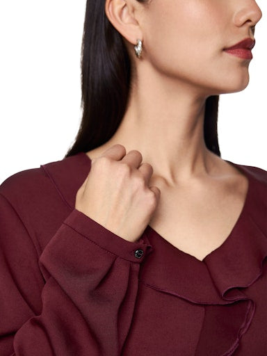 Blouses lange mouw bordeaux Marc Cain