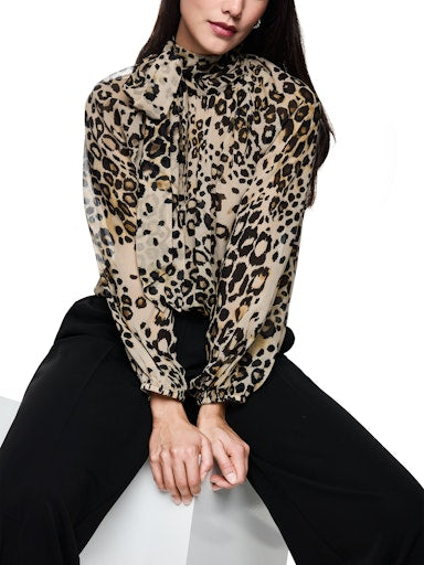 Blouses lange mouw bruin Marc Cain