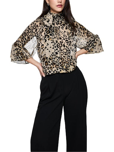 Blouses lange mouw bruin Marc Cain