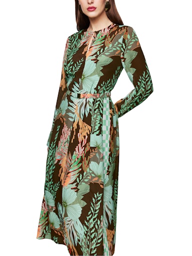 Jurken lange mouw bruin Marc Cain