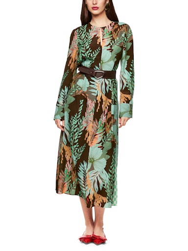 Jurken lange mouw bruin Marc Cain