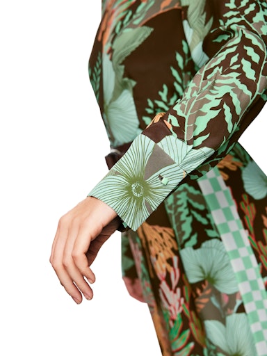 Jurken lange mouw bruin Marc Cain