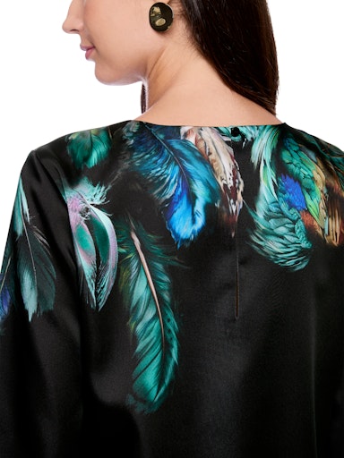 Jurken lange mouw groen Marc Cain