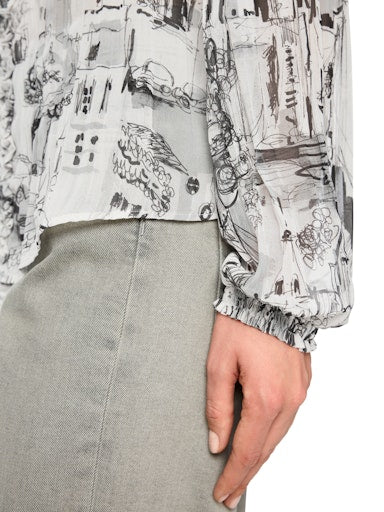 Blouses lange mouw grijs Marc Cain