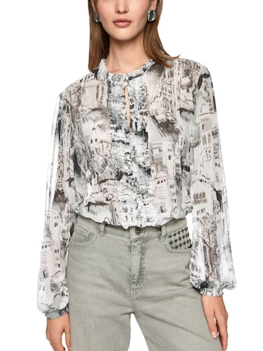 Blouses lange mouw grijs Marc Cain
