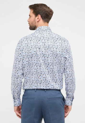 Hemden lange mouw blauw ETERNA