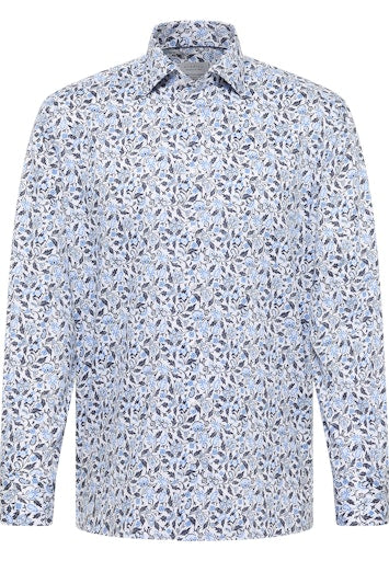 Hemden lange mouw blauw ETERNA