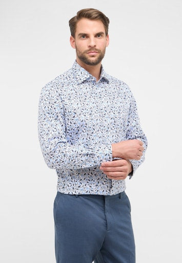 Hemden lange mouw blauw ETERNA