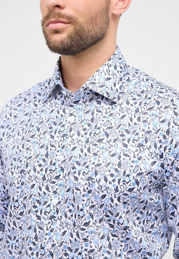 Hemden lange mouw blauw ETERNA