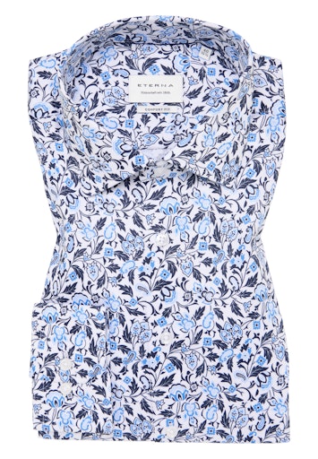 Hemden lange mouw blauw ETERNA