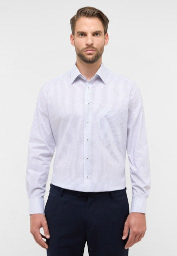 Hemden lange mouw blauw ETERNA