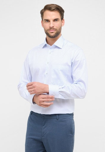 Hemden lange mouw blauw ETERNA