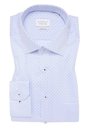 Hemden lange mouw blauw ETERNA