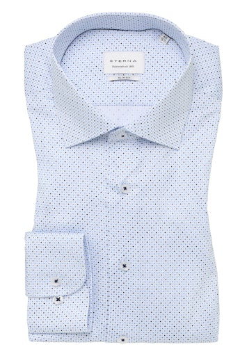 Hemden lange mouw blauw ETERNA