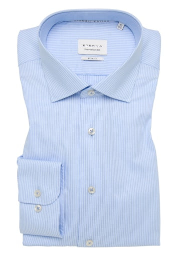 Hemden lange mouw blauw ETERNA