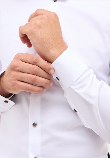 Hemden lange mouw wit ETERNA