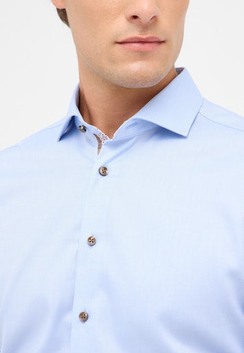 Hemden lange mouw blauw ETERNA