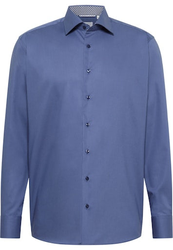 Hemden lange mouw blauw ETERNA