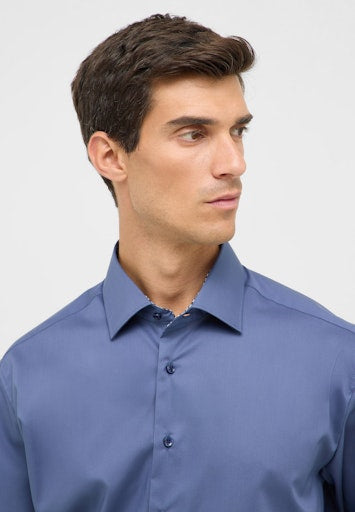 Hemden lange mouw blauw ETERNA