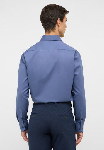 Hemden lange mouw blauw ETERNA