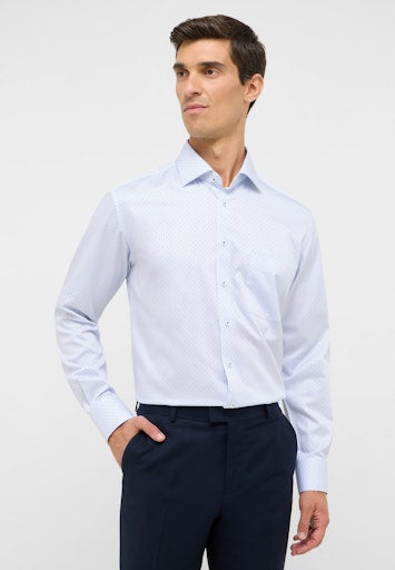 Hemden lange mouw blauw ETERNA