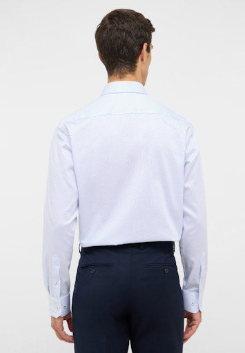 Hemden lange mouw blauw ETERNA